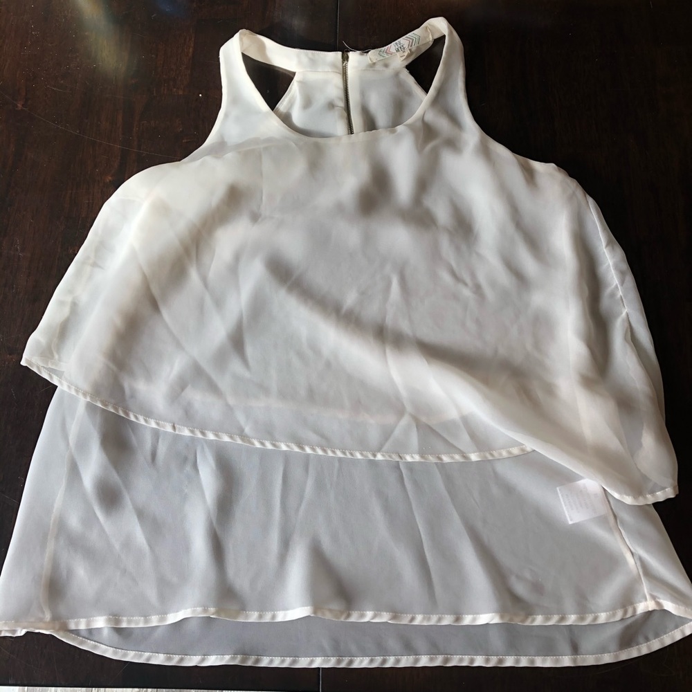 Pink Rose Sheer Tank Blouse
